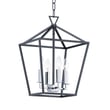 Maxim Lighting Abode 4-Light Small Chandelier in Black with Polished Nickel, crafted from durable steel for elegant illumination.
