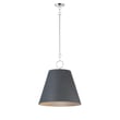 Image of Maxim Lighting's Acoustic Pendant in Satin Nickel finish, 30 inches wide, featuring a sleek, modern design with a smooth, metallic surface.