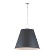 Maxim Lighting Acoustic Pendant in Polished Nickel, featuring steel, fabric, and glass for a modern aesthetic.