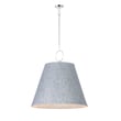 Maxim Lighting Acoustic Pendant in Satin Nickel, featuring steel, fabric, and glass materials for modern elegance.