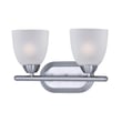 Maxim Lighting Axis Bathroom Vanity Light in Polished Chrome, featuring sleek steel and glass design for modern bathrooms.