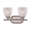 Maxim Lighting Axis Bathroom Vanity Light in Satin Nickel, featuring sleek steel and glass design for modern bathrooms.