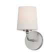 Maxim Lighting Bristol Wall Sconce in Satin Nickel, featuring durable steel and glass materials for elegant illumination.