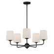 Maxim Lighting Bristol Chandelier in Anthracite finish, featuring steel and glass materials for elegant lighting decor.