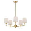 Maxim Lighting Bristol Chandelier in Satin Brass, featuring elegant steel and glass design for a stunning home decor accent.