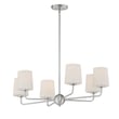 Maxim Lighting Bristol Chandelier in Satin Nickel, featuring elegant steel and glass design for stylish home decor.