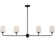 Maxim Lighting Bristol Linear Chandelier in Anthracite finish, featuring steel and glass materials for modern elegance.