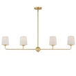 Maxim Lighting Bristol Linear Chandelier in Satin Brass, featuring a sleek design with steel and glass materials.