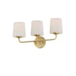 Maxim Lighting Bristol Bath Vanity Light in Satin Brass, featuring durable steel and glass for a stylish bathroom upgrade.