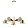Maxim Lighting Carlo LED Chandelier in Dark Bronze with Brass, featuring a stylish design in steel and acrylic materials.