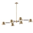 Maxim Lighting Carlo LED Chandelier in Dark Bronze with Brass, featuring a stylish steel and acrylic design.