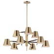Maxim Lighting Carlo LED Chandelier in Dark Bronze with Brass, featuring a stylish steel and acrylic design.