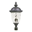 Maxim Lighting Carriage House VX Outdoor Post Mount in Oriental Bronze, made of Vivex Resin Composite and Glass.