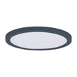 Maxim Lighting Chip Outdoor Round Flush Mount in Black, made of durable polycarbonate and aluminum for stylish outdoor lighting.