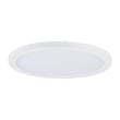 Maxim Lighting Chip Outdoor Round Flush Mount in White, made of durable polycarbonate and aluminum for stylish outdoor illumination.