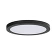 Maxim Lighting Chip Outdoor Round Flush Mount in Black Steel, perfect for enhancing outdoor spaces with modern elegance.