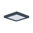 Maxim Lighting Chip Outdoor Square Flush Mount in Black, made of durable polycarbonate and steel, perfect for outdoor lighting.