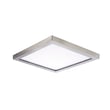 Maxim Lighting Chip Outdoor Square Flush Mount in Satin Nickel, featuring durable polycarbonate and steel materials.
