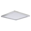 Maxim Lighting Chip Outdoor Square Flush Mount in Satin Nickel, featuring durable polycarbonate and steel materials.