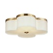 Maxim Lighting Clover Light Flush Mount in Satin Brass, stylish steel design for modern home decor.