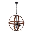 Maxim Lighting Compass Pendant in Antique Pecan with Black finish, crafted from durable steel for stylish home illumination.