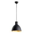 Maxim Lighting Cora Pendant in Black with Gold finish, featuring a sleek steel design for modern home decor.