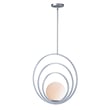 Maxim Lighting Coronet Pendant in Satin Brass finish, featuring a sleek, modern design with a circular frame and elegant detailing.