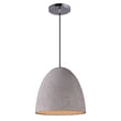 Maxim Lighting Crete LED Pendant in Polished Chrome with Concrete shade, perfect for modern home decor.