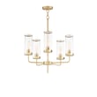 Maxim Lighting Crosby Chandelier in Satin Brass, featuring a modern design with durable steel construction.