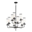 Maxim Lighting Crosby Chandelier in Black steel, elegant design perfect for modern home decor.
