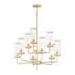 Maxim Lighting Crosby Chandelier in Satin Brass, featuring a stylish design made of durable steel for elegant lighting.