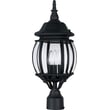 Maxim Lighting Crown Hill Outdoor Post Light in Black Aluminum, perfect for enhancing outdoor spaces with elegant illumination.