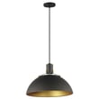 Maxim Lighting Dawn Pendant in Antique Brass with Black finish, crafted from Aluminum, elegantly hangs with a modern design and soft illumination.