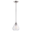 Maxim Lighting Dianne Pendant in Satin Nickel finish, featuring a sleek steel frame and a frosted glass shade, hanging elegantly from the ceiling.