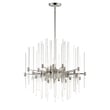 Maxim Lighting Divine Chandelier in Polished Nickel finish, featuring an elegant steel and glass design with multiple lights arranged in a circular pattern.