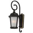 Maxim Lighting Dover LED Outdoor Sconce in Bronze finish, featuring a sleek Aluminum frame with a modern design, illuminating a soft, warm glow.