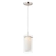 Maxim Lighting Duo Mini Pendant in Satin Nickel finish, featuring a sleek steel design with a modern, minimalist aesthetic.