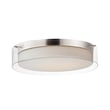 Maxim Lighting Duo Light Flush Mount in Satin Nickel finish, featuring a sleek steel frame with a modern, minimalist design.