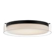 Maxim Lighting Duo Light Flush Mount in Black finish, featuring a sleek, modern design with a steel frame and dual light sources for even illumination.