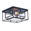 Maxim Lighting Era Light Flush Mount with a sleek black steel frame and clear glass, offering a modern and elegant design for any space.