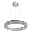 Maxim Lighting Eternity 20" LED Pendant in polished chrome finish, featuring a sleek steel frame with sparkling crystal accents.