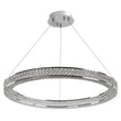 Maxim Lighting Eternity 20" LED Pendant in polished chrome finish, featuring a sleek steel frame adorned with sparkling crystal accents.