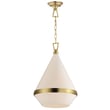 Maxim Lighting Giza Pendant in Satin Brass finish with a Steel frame and Glass shade, featuring a modern geometric design.
