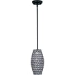 Maxim Lighting Glimmer Mini Pendant featuring a bronze finish with a steel frame, adorned with sparkling crystal accents.