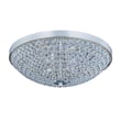 Maxim Lighting Glimmer Flush Mount with a Plated Silver finish, featuring a Steel frame adorned with sparkling Crystal accents.