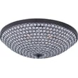 Maxim Lighting Glimmer Flush Mount features a bronze finish with steel and crystal accents, creating an elegant and shimmering ceiling fixture.