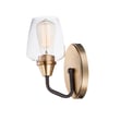 Maxim Lighting Goblet Wall Sconce in Bronze with Antique Brass finish, featuring a steel and glass design with a goblet-shaped shade.