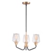 Maxim Lighting Goblet Chandelier featuring a Steel frame in Bronze with Antique Brass finish, adorned with glass shades.