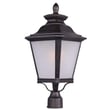 Maxim Lighting Knoxville Outdoor Post Light in Bronze finish, crafted from Aluminum, featuring a classic lantern design with clear glass panels.