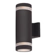 Maxim Lighting Lightray Glass Stripe Outdoor Wall Light in Architectural Bronze finish, featuring sleek aluminum construction and modern design elements.
